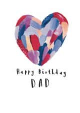 Rainbow heart birthday card for dad. created by Kay Louise 