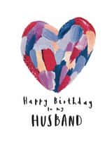 Rainbow heart birthday card for my Husband. created by Kay Louise 