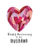 Red rainbow heart anniversary card for my Husband. created by Kay Louise 