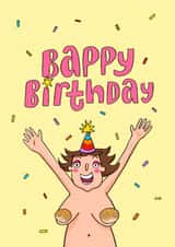 Funny Birthday card for her - Bappy Birthday created by PonkyWots