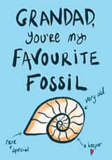 Funny Cute Father's Day Card for Grandad - Fossil - Special Grandad - Birthday created by Crafty Coast