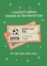 Funny Father's Day Card - World Cup Tickets created by Thayna Oliveira