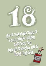 funny 18th birthday card for friend or loved one - coming of age created by Loui's Funky card Designs