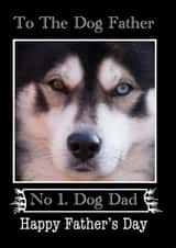 Personalised Father's Day Photo Card created by Loui's Funky card Designs - funny dog fathers day card from the dog to his Dad on fathers day