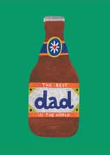 Classic Father's Day Card - The Best Dad In The World - Beer created by Daria Solak