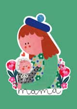 Cute Mother's Day Card - Mama - Flowers created by Daria Solak