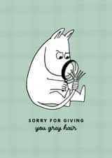 Funny Father’s Day Card - Moomin - Grey Hair created by Moomin Characters