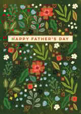 Wildflower Meadow and Leaves Father's Day Card created by Eli the Goat