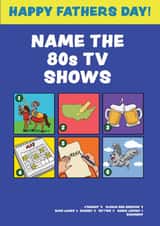 Classic Father's Day Card - Quiz - 80s TV Shows created by MOJO Creative Studio
