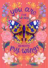 Pretty Love And Friendship Card - Butterfly - Wind Beneath My Wings created by Nicola B Studio