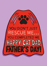 Classic Father's Day Card - Rescue Cat - Hero Cape created by TeePee Creations