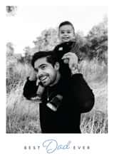 Personalised Father's Day Photo Card created by Olivia Raufman Design - Classic Father's Day Card - Best Dad Ever - Minimalist