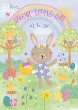 Cute Easter Card - Special Little Girl - Bunny Rabbit created by Liverpool Card Studio