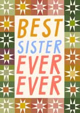 Classic Birthday Card - Best Sister Ever created by URGHH Card Co.