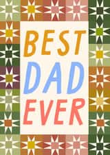 Classic Father's Day/Birthday Card - Best Dad Ever - Star Border created by URGHH Card Co.