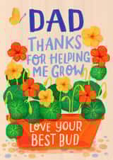 Classic Father’s Day Card - Thanks For Helping Me Grow created by Nicola B Studio