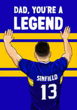 Fun Father's Day/Birthday Card - Leeds Rhinos Rugby League - Kevin Sinfield created by ZB CREATIVE