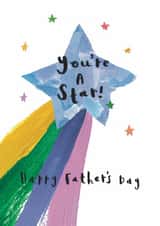 Colourful, Fun Shooting Star Card for Father's Day created by Kay Louise 