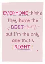 Mothers Day card for the best mum created by Ginger Rose Designs