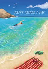 Classic Father's Day Card - Sea Swim created by Debbie Daley Illustrations