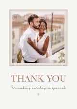 Personalised Thank You Photo Card created by Choo Choo - Classic Thank You Card - Wedding Guest