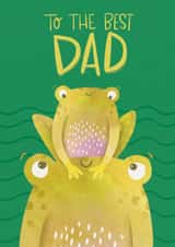 Cute Father's Day Card - Frogs - Best Dad created by Hollie McManus Illustration