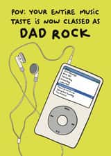 Funny Father's Day Card — Dad Rock — iPod — Millennial Dad created by Bonne Nouvelle
