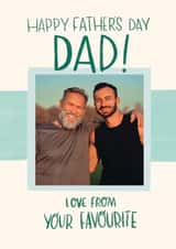 Personalised Father's Day Photo Card created by Hollie McManus Illustration - Funny Father's Day Card - From Your Favourite