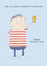 Classic Father's Day Card - Raised A Legend created by Rosie Made A Thing