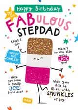 Cute Birthday Card - For Step Dad - Fab Ice Lolly created by Twisted Haggis