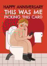 Funny Anniversary Card - Toilet Scrolling created by AbiGoLucky