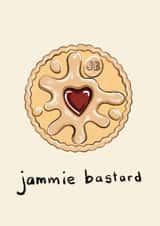 Cheeky Valentines Day or Birthday Card for Husband or Boyfriend - Jammie Bastard created by Oh That's A Good Sign