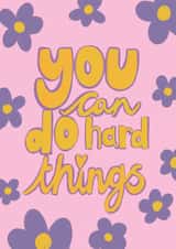 Retro floral good luck card. created by Memelou