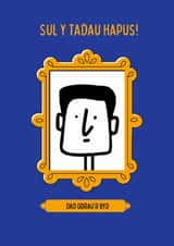 Quirky Welsh language Father's Day card - art gallery - cerdyn Sul y Tadau created by Jodi Cox