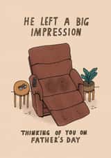 Heartfelt Father's Day Card - Bereaved - Big Impression - Recliner Chair created by Sunpatch Society