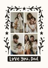 Personalised Father's Day Photo Card created by Abbie Imagine - Classic Father's Day Card - Love You Dad