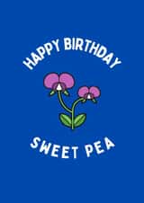 Cute Birthday Card for friend - Happy Birthday Sweet Pea created by Sam & Luna