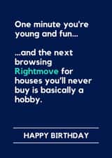 Funny Birthday Card – Browsing Rightmove created by Lemonade Insight