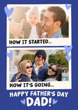 Personalised Father's Day Photo Card created by Studio Doodles - Classic Father's Day Card - Then And Now