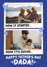 Personalised Father's Day Photo Card created by Studio Doodles - Classic Father's Day Card - For Dada - Then And Now