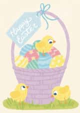 Cute Easter Chicks Card for Kids created by NOD Studio