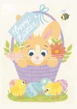 Cute Easter Bunny Card for Kids | Perfect for Grandchildren & Little Ones created by NOD Studio