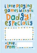 Cute Father's Day Card - For Daddy - Playing Games created by Lucy Maggie Designs
