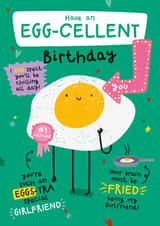 Cute Birthday Card - For Girlfriend - Fried Egg created by Twisted Haggis