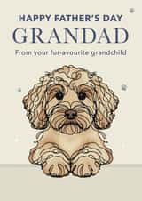 Cute Father's Day Card - For Grandad - Cockapoo created by Choo Choo 