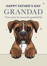 Cute Father's Day Card - For Grandad - Boxer created by Choo Choo 