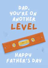 Classic Father's Day Card - Spirit Level DIY - Another Level Pun created by Sian Moore Illustration