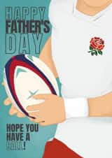 ClassicFather's Day Card - Rugby - Six Nations - England created by Sian Moore Illustration
