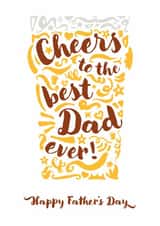 Cheers to the best Dad! - classic Father's Day card for your beer-loving dad. created by Fatchair Print