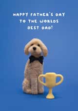 Cute Father's Day Card - World's Best Dad - Trophy created by Lemon and Sugar 